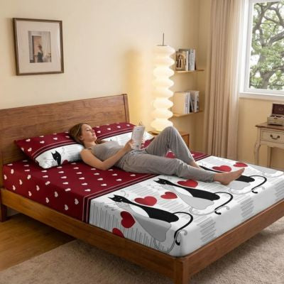 Drap housse rouge bf6e0bbd